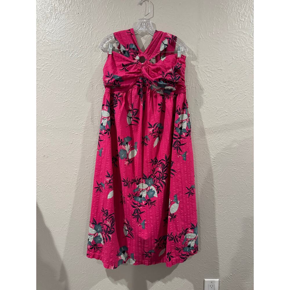Wonderly Floral Halter Midi Dress Large - Picture 2 of 6